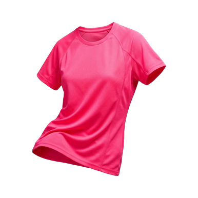 T-SHIRT SPORT FEMME – JHK – SPORTLADY — couleur Rose fluo